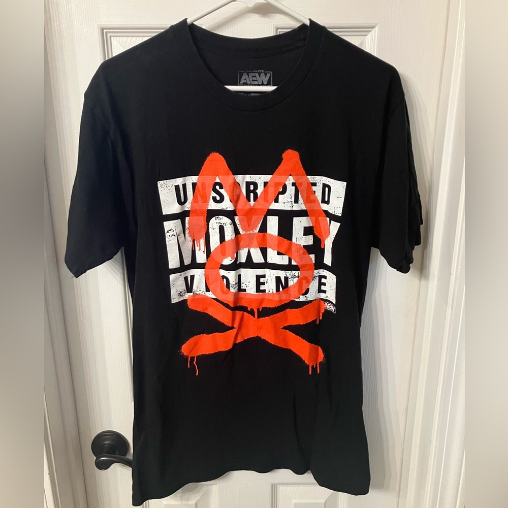 Authentic AEW Wrestling Shirt LARGE JON MOXLEY - DESIGNED BY MOX